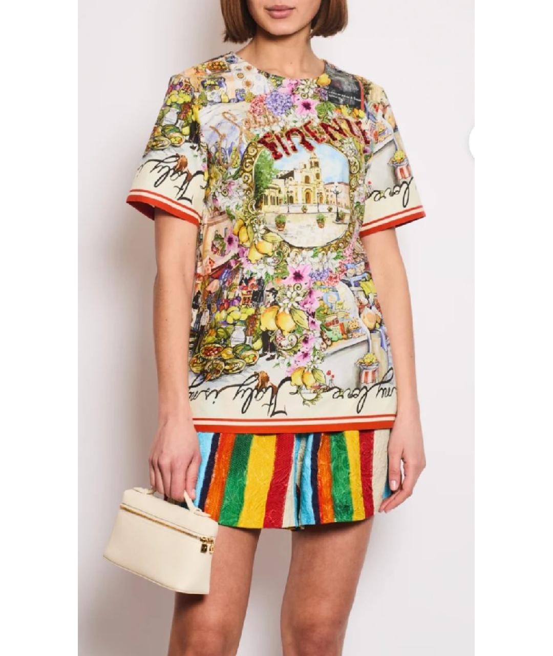 DOLCE&GABBANA Мульти хлопковая футболка, фото 6