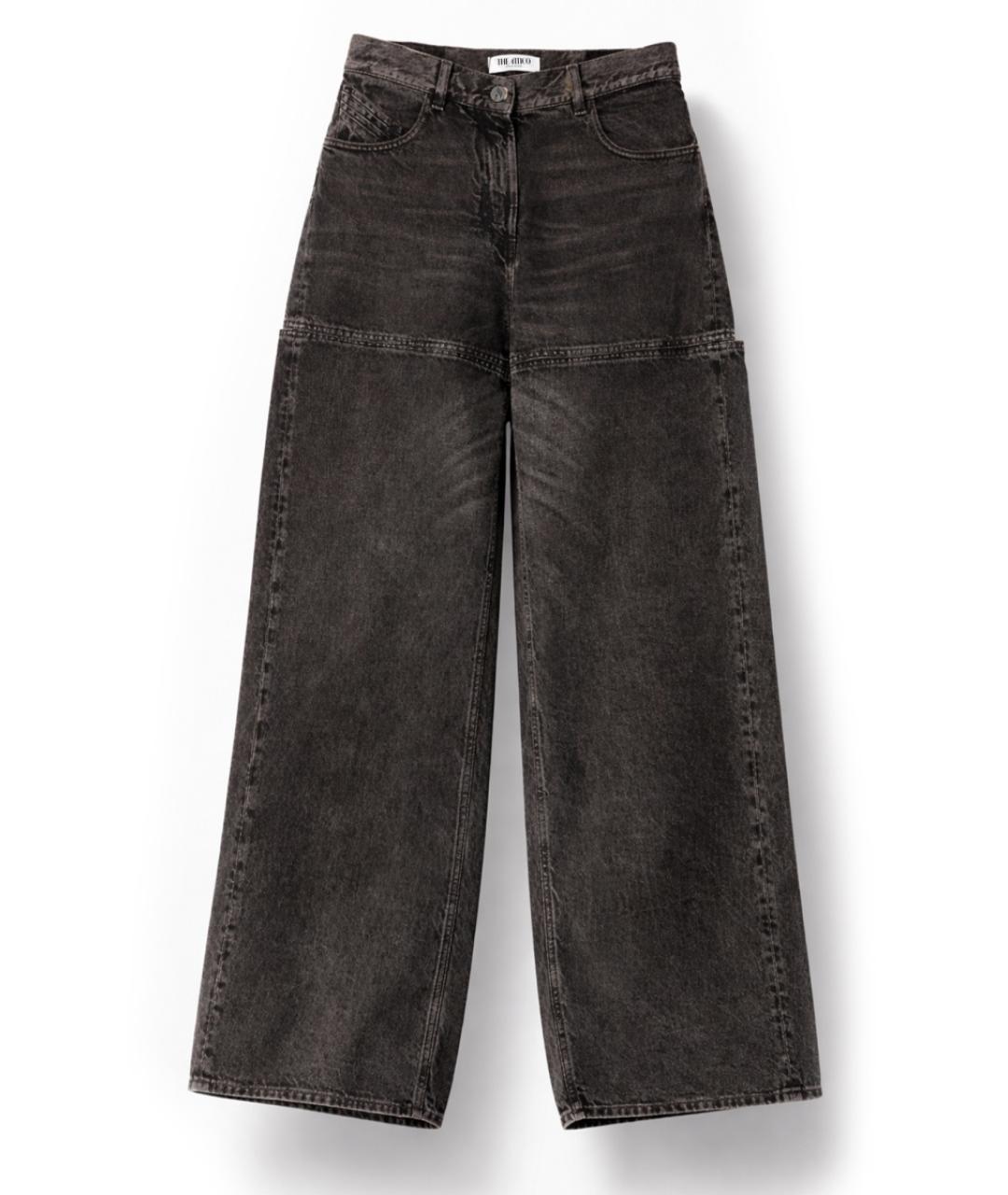 THE ATTICO Черные хлопковые прямые джинсы, фото 1