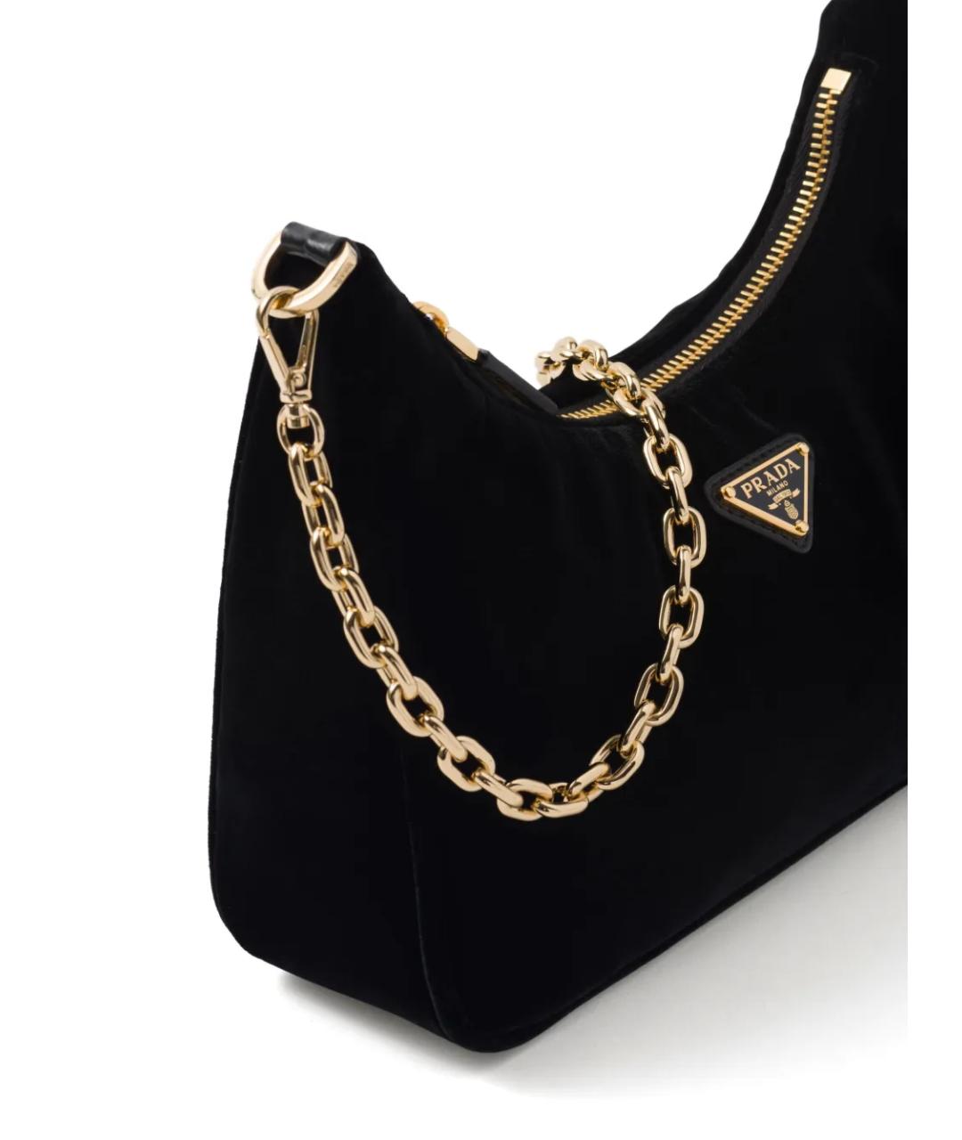 PRADA Черная синтетическая сумка через плечо, фото 4