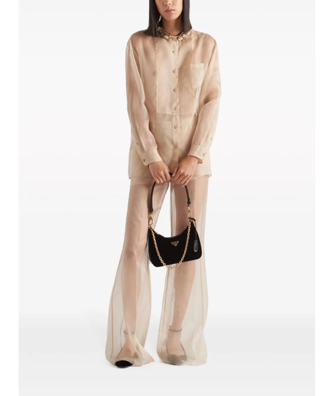 PRADA Черная синтетическая сумка через плечо, фото 6