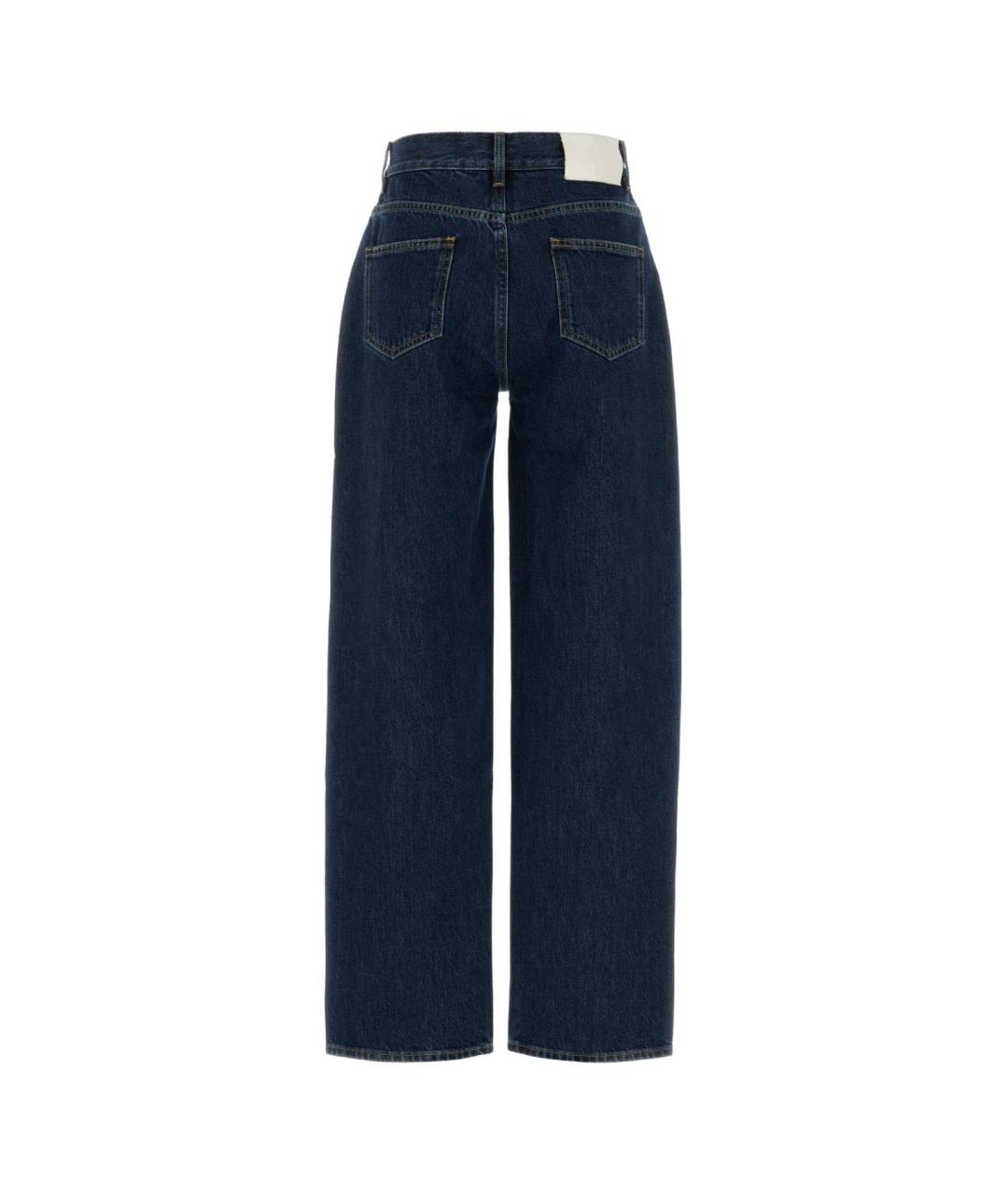 LOULOU STUDIO Синие хлопковые прямые джинсы, фото 2