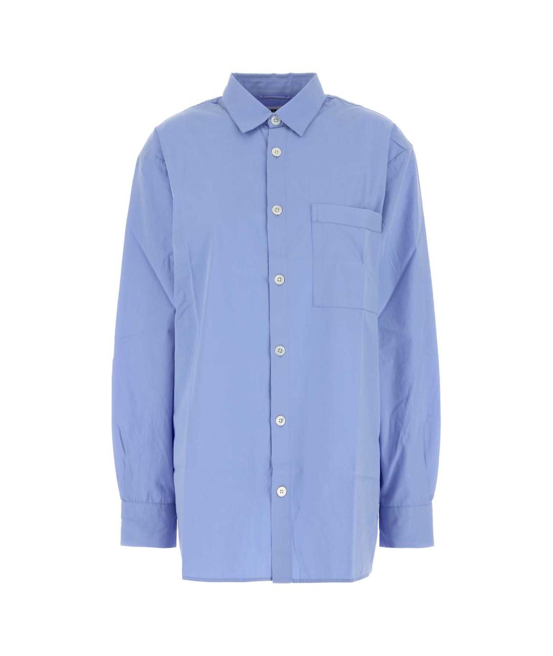TEKLA Голубая хлопковая рубашка, фото 1