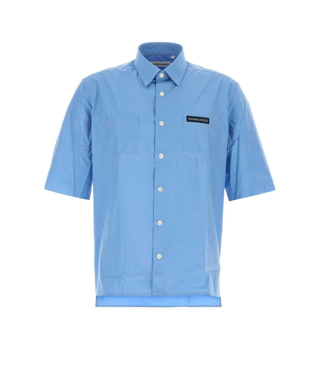 NAMACHEKO Синяя хлопковая кэжуал рубашка, фото 1