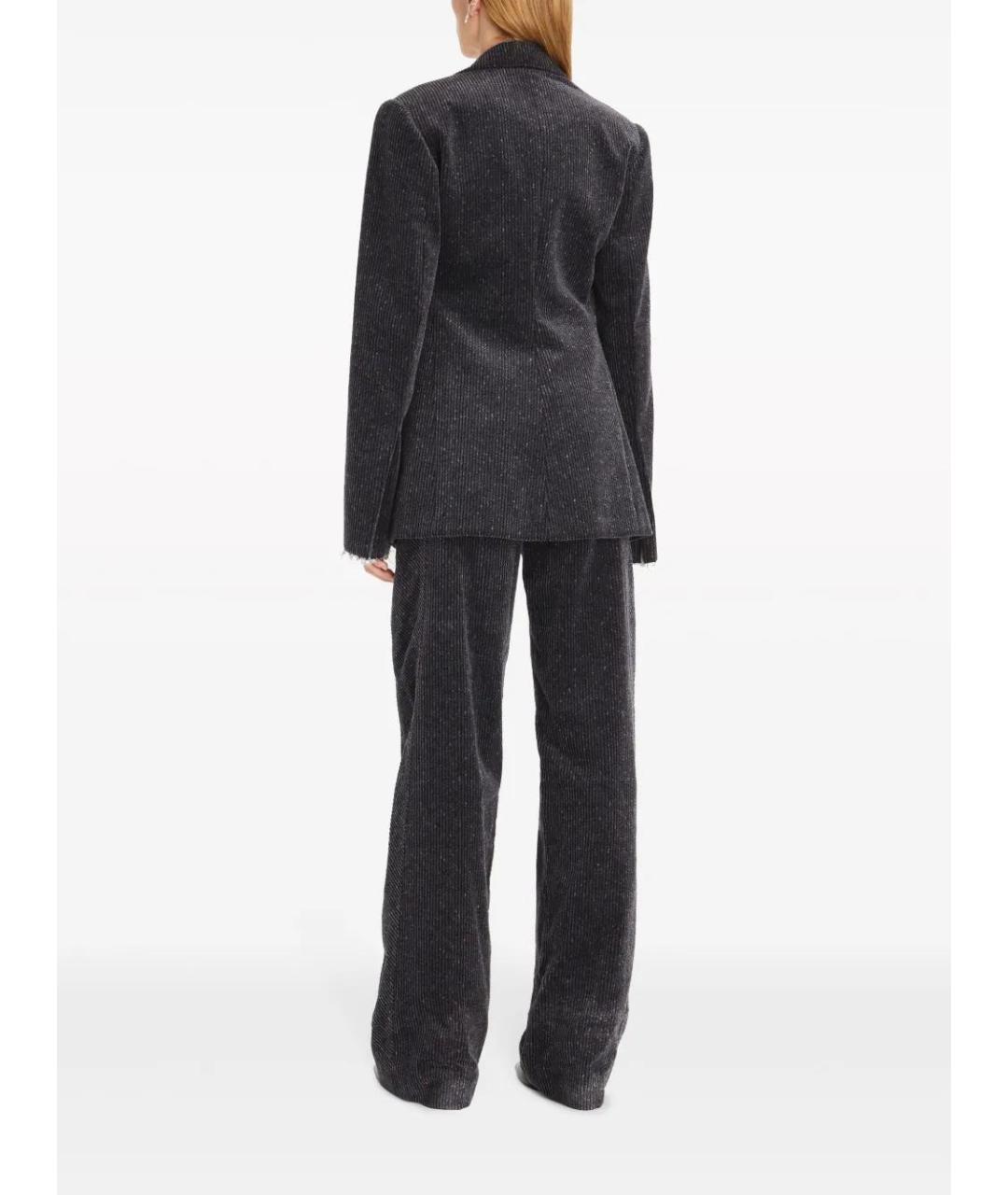 TORY BURCH Антрацитовый хлопковый жакет/пиджак, фото 3