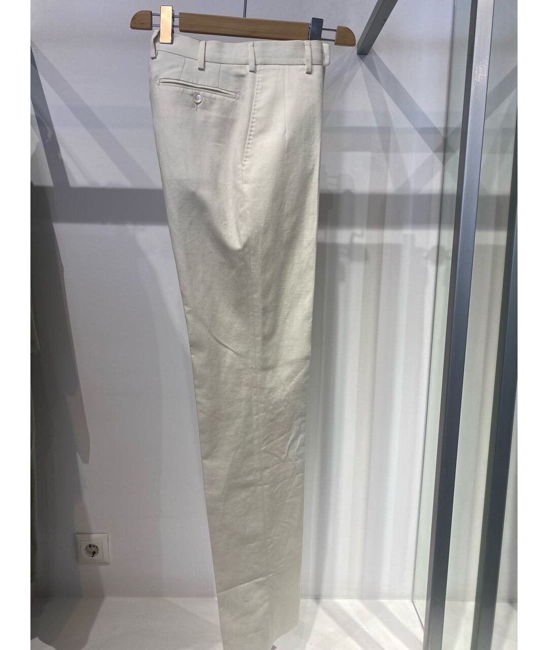 LARUSMIANI Белые хлопковые классические брюки, фото 6