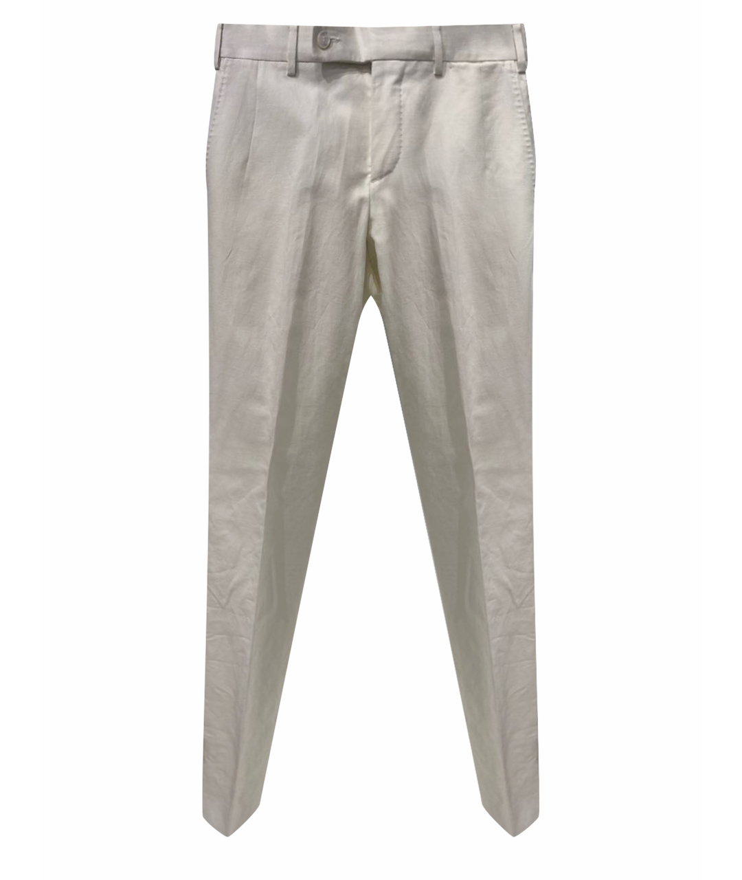 LARUSMIANI Белые хлопковые классические брюки, фото 1