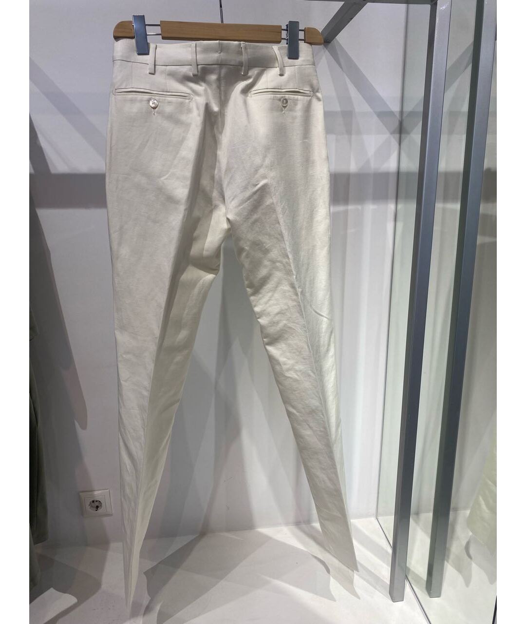 LARUSMIANI Белые хлопковые классические брюки, фото 2