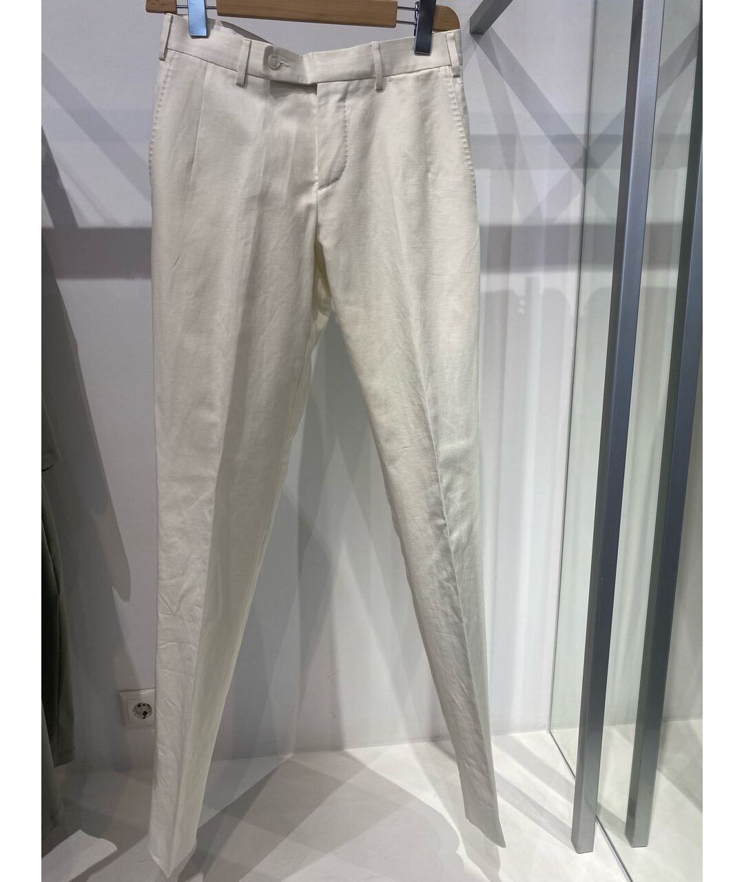 LARUSMIANI Белые хлопковые классические брюки, фото 7