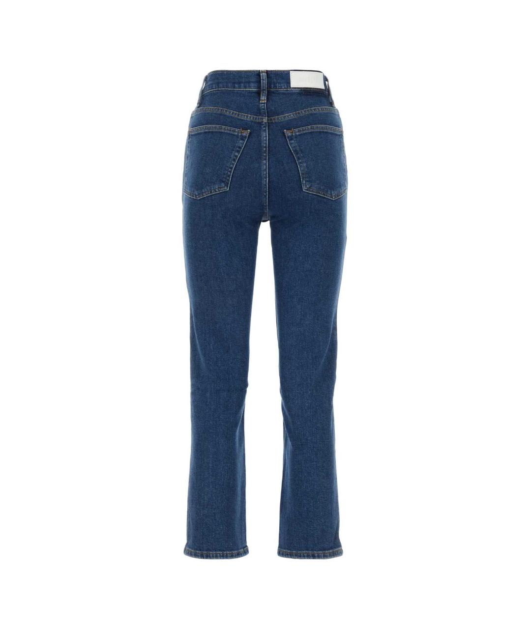 RE/DONE Голубые хлопковые прямые джинсы, фото 2