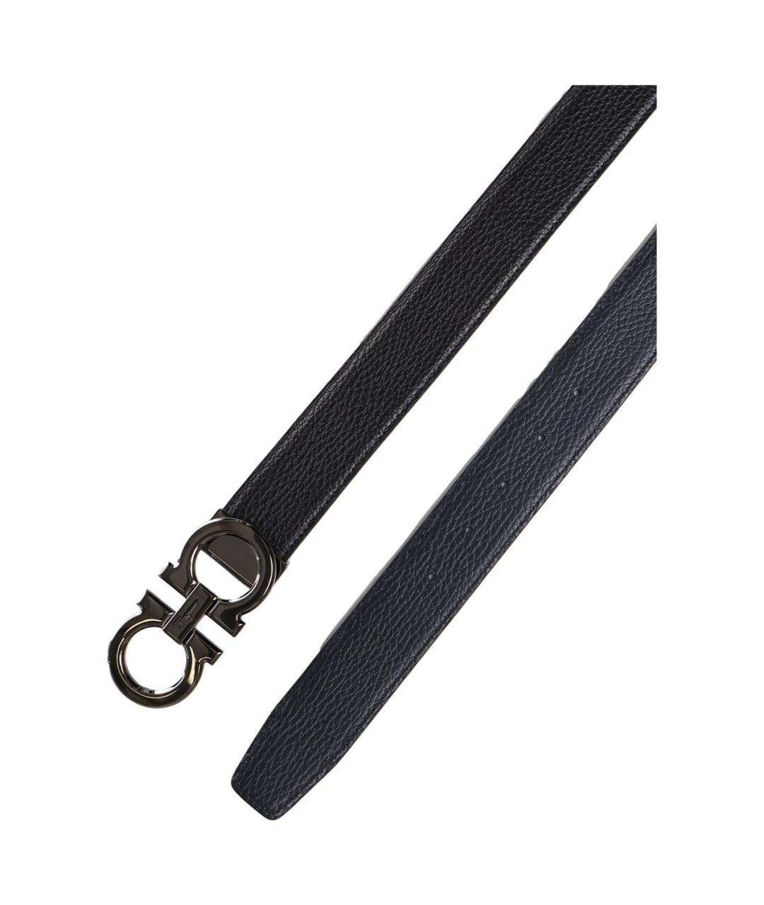 FERRAGAMO Черный кожаный ремень, фото 3