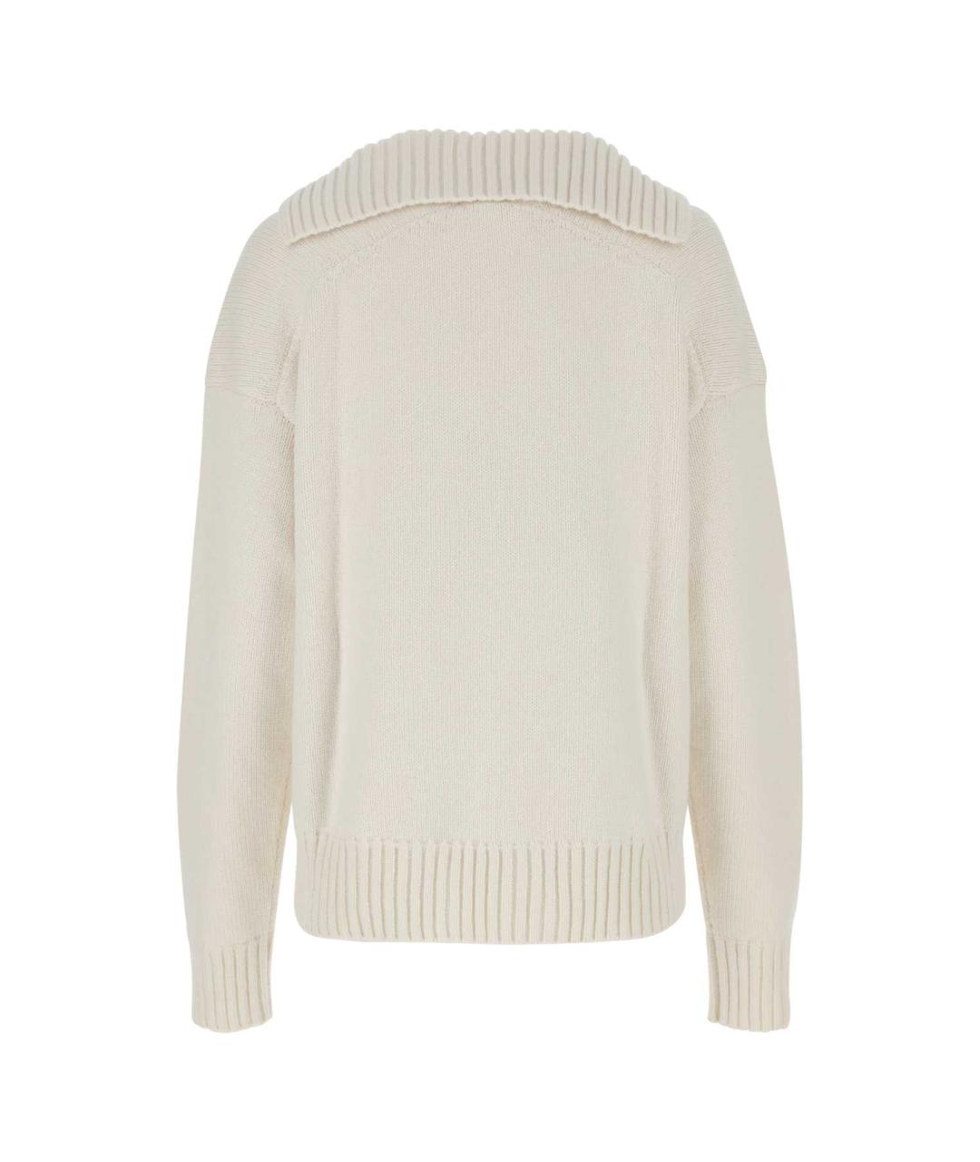 JIL SANDER Белый кашемировый джемпер / свитер, фото 2