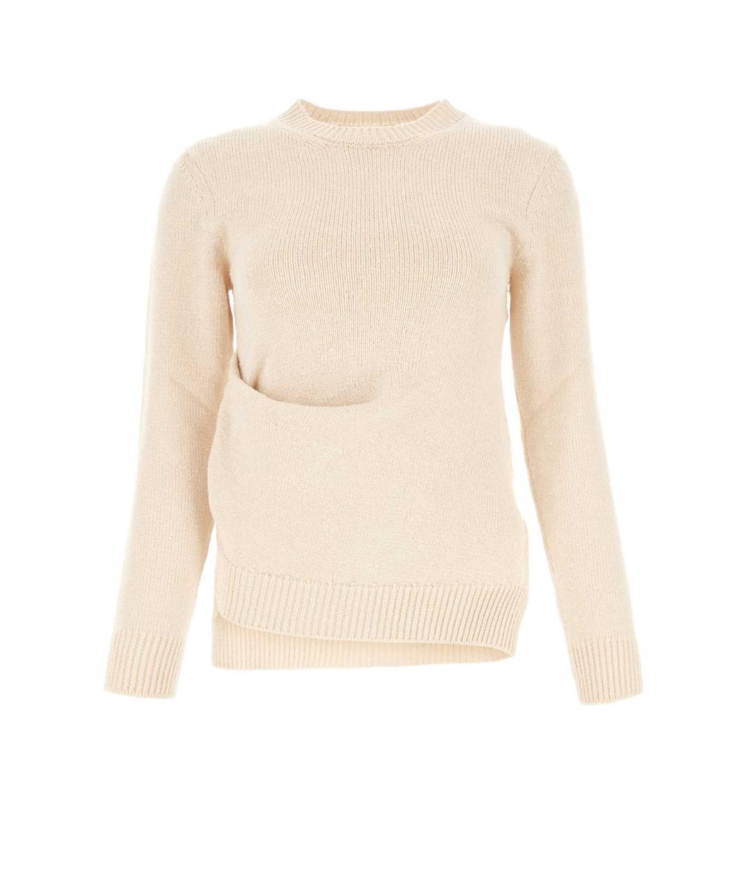 JIL SANDER Бежевый хлопковый джемпер / свитер, фото 1