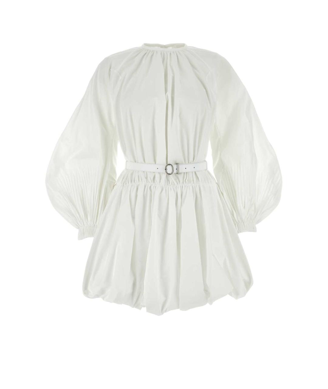 JIL SANDER Белое хлопковое повседневное платье, фото 1