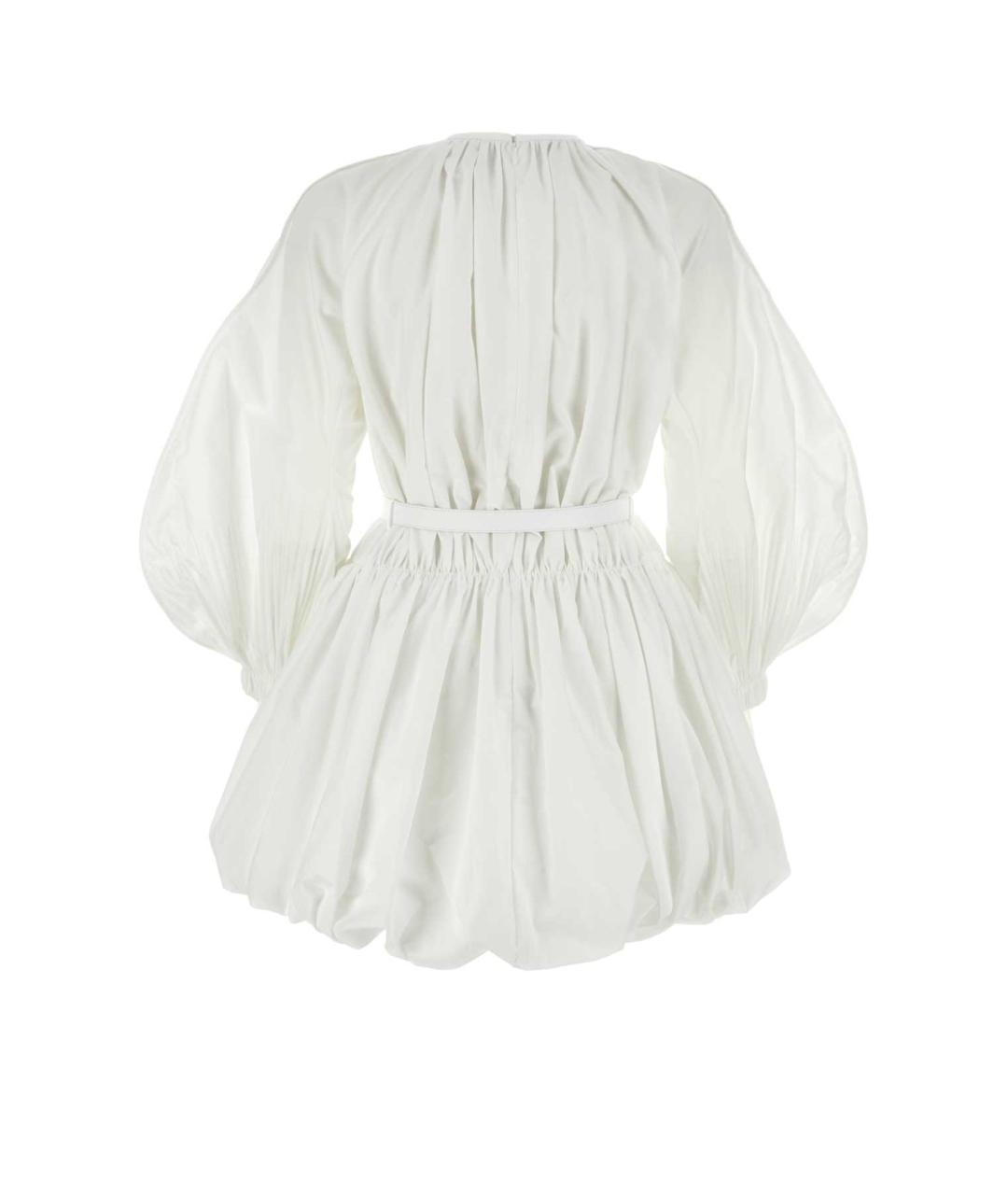 JIL SANDER Белое хлопковое повседневное платье, фото 2