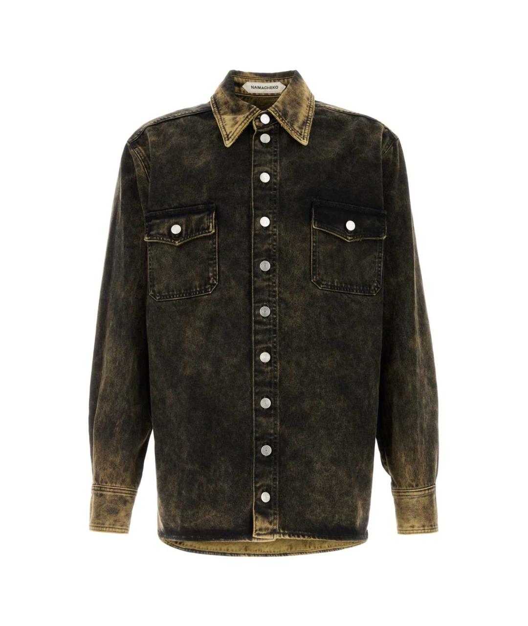 NAMACHEKO Черная хлопковая кэжуал рубашка, фото 1
