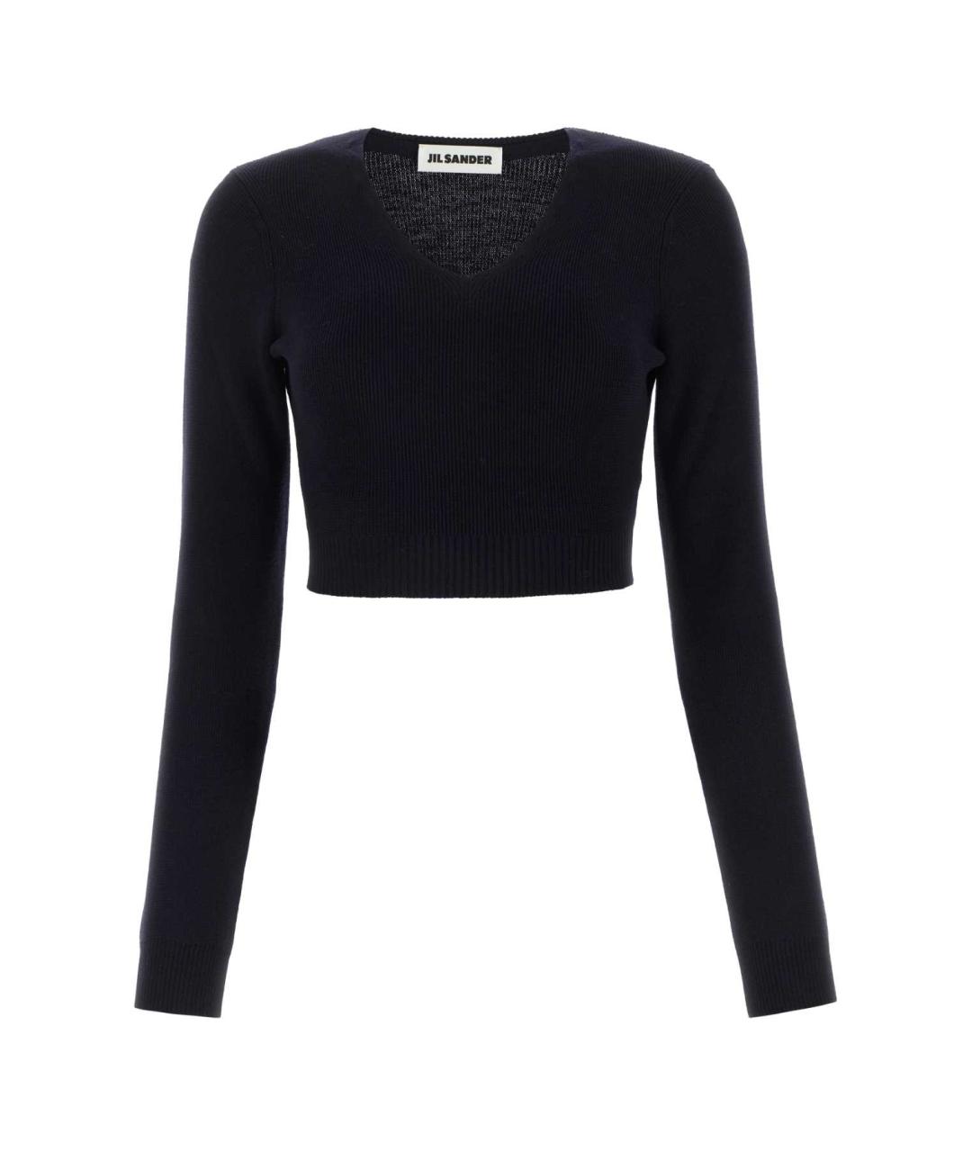 JIL SANDER Синий шерстяной джемпер / свитер, фото 1