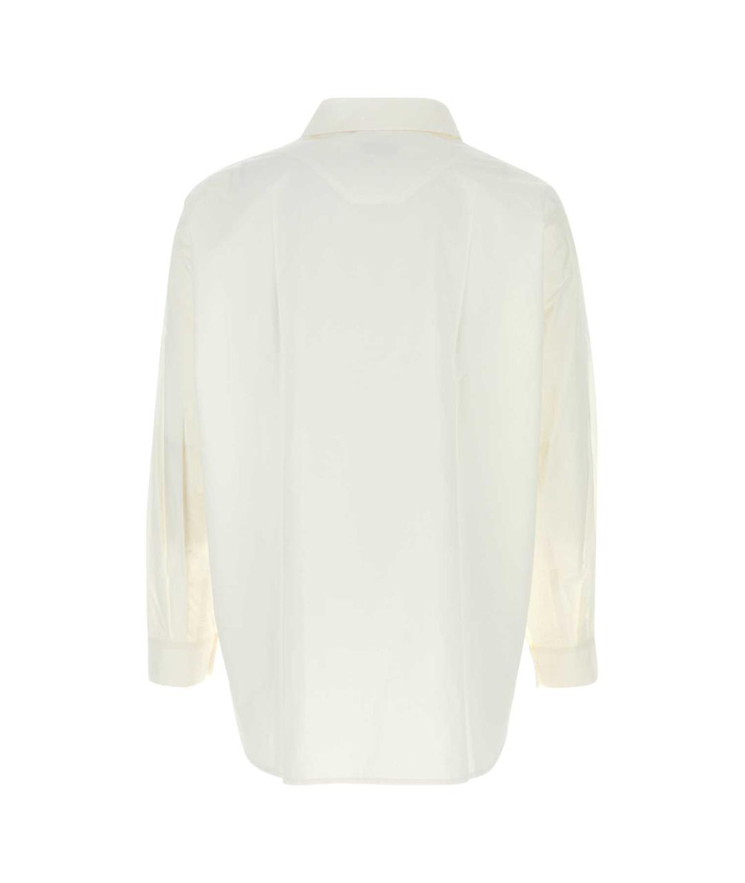 GIMAGUAS Белое хлопковое поло с длинным рукавом, фото 2