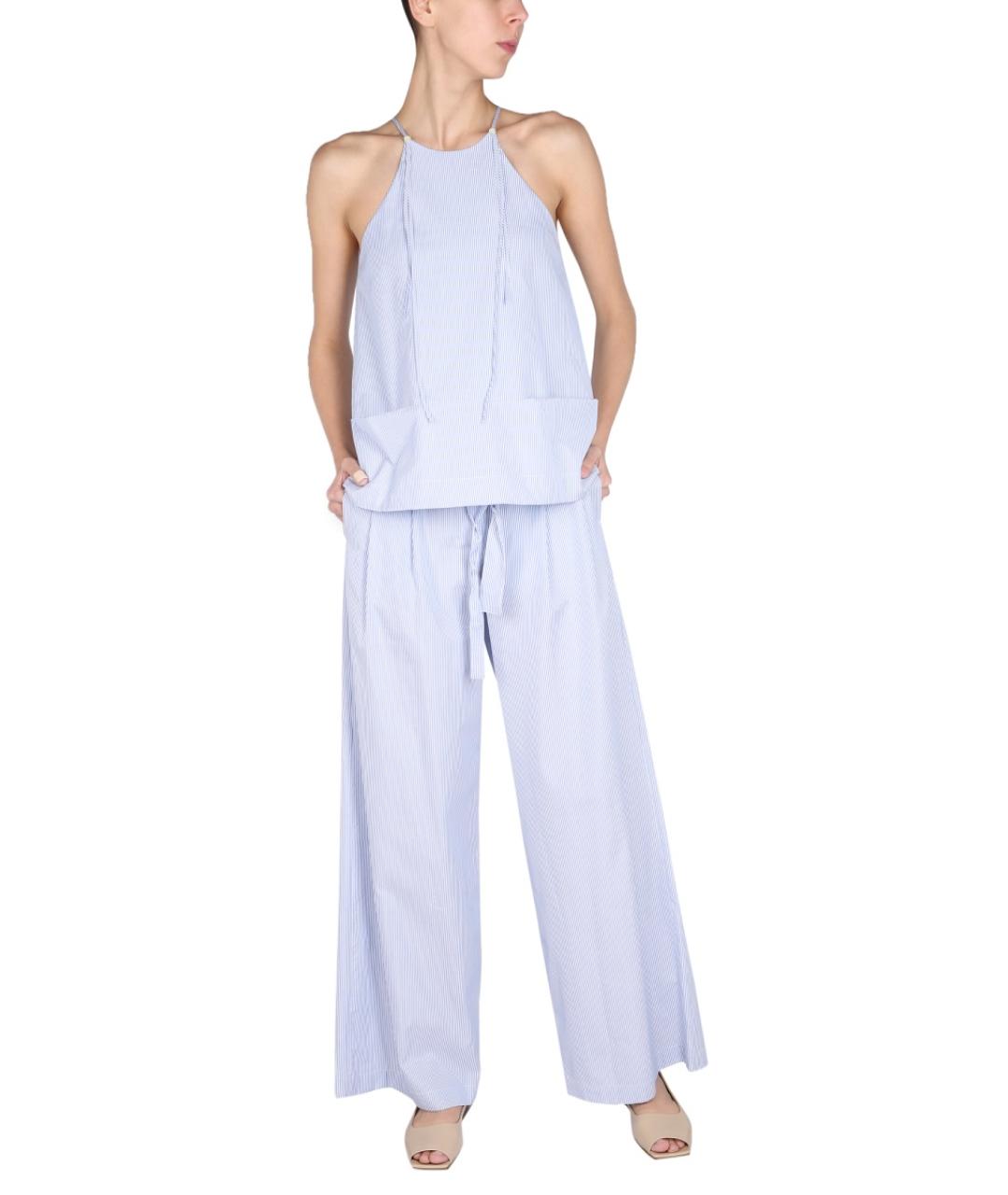 JEJIA Голубые хлопковые брюки широкие, фото 3