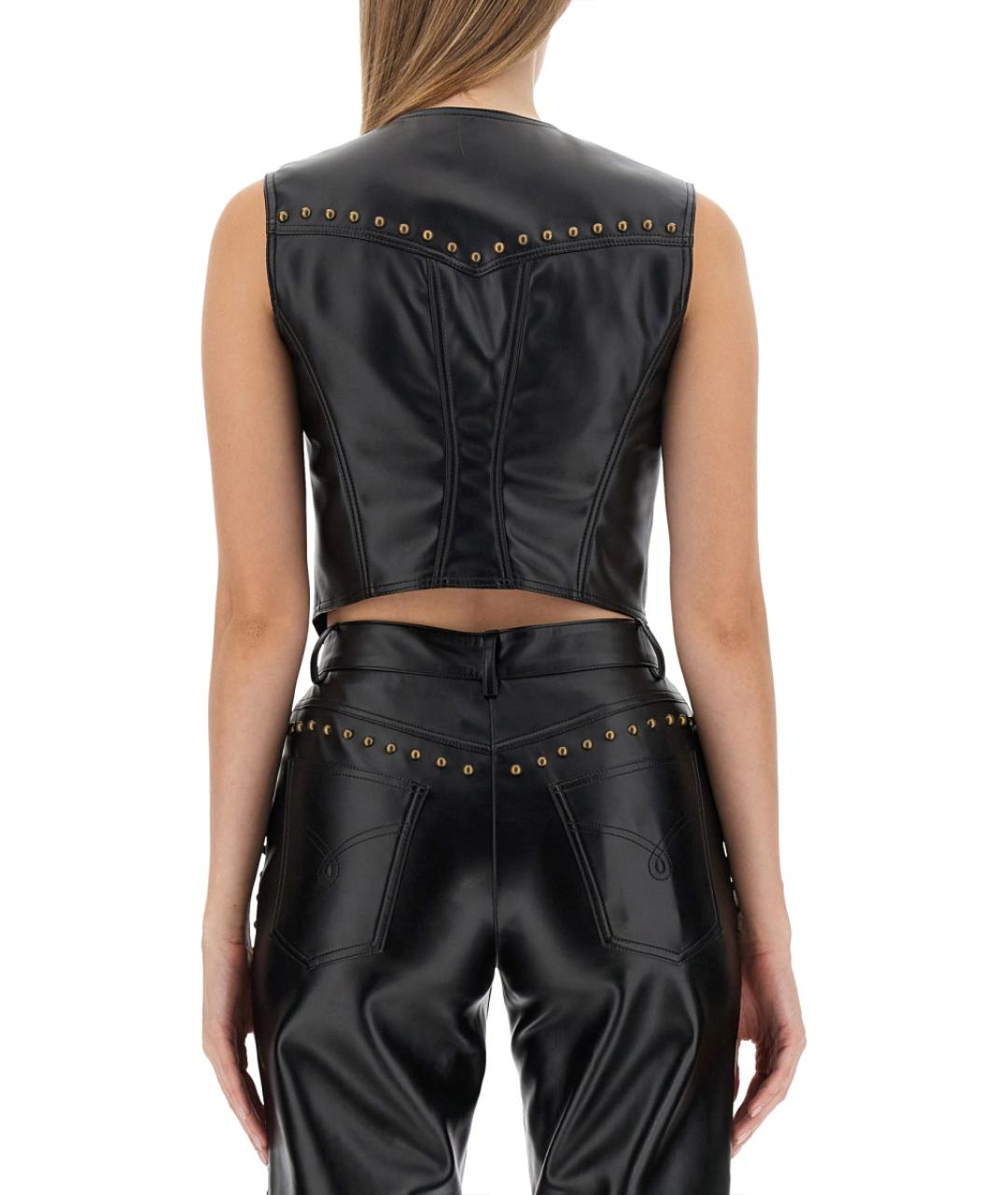 MOSCHINO JEANS Черный полиэстеровый жилет, фото 3