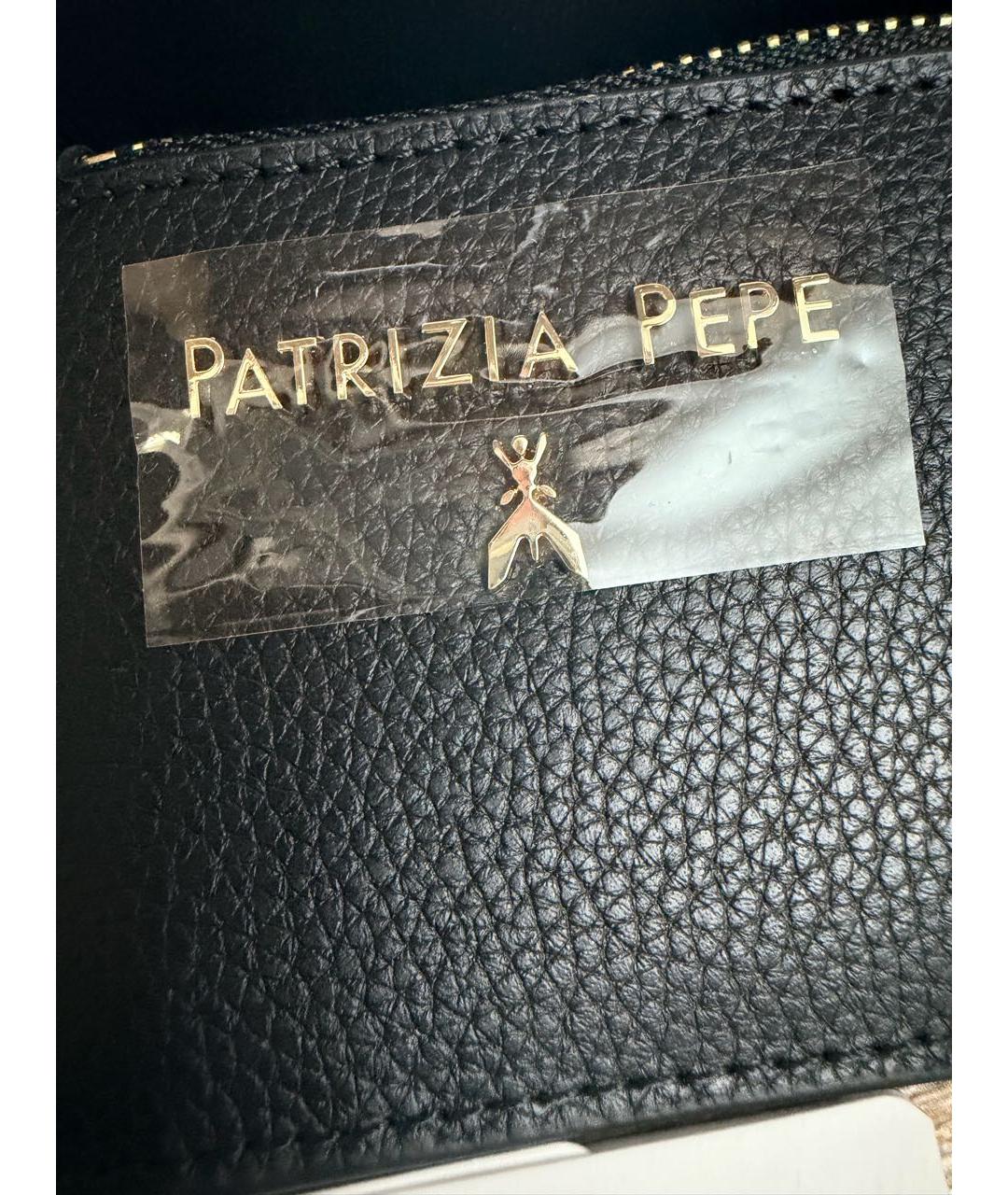 PATRIZIA PEPE Черный кожаный кардхолдер, фото 8