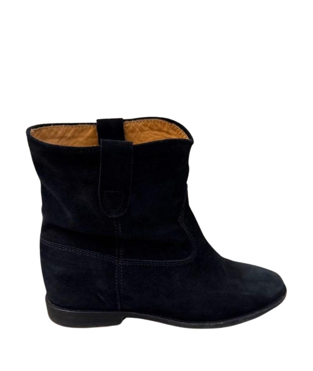 ISABEL MARANT Черные замшевые полусапоги, фото 1