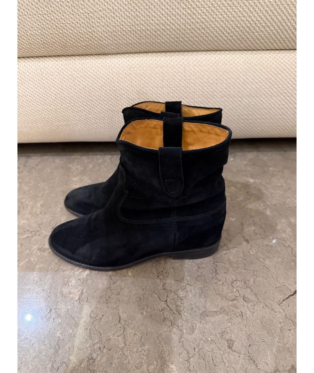 ISABEL MARANT Черные замшевые полусапоги, фото 2