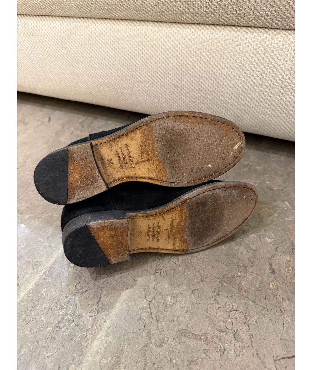 ISABEL MARANT Черные замшевые полусапоги, фото 4