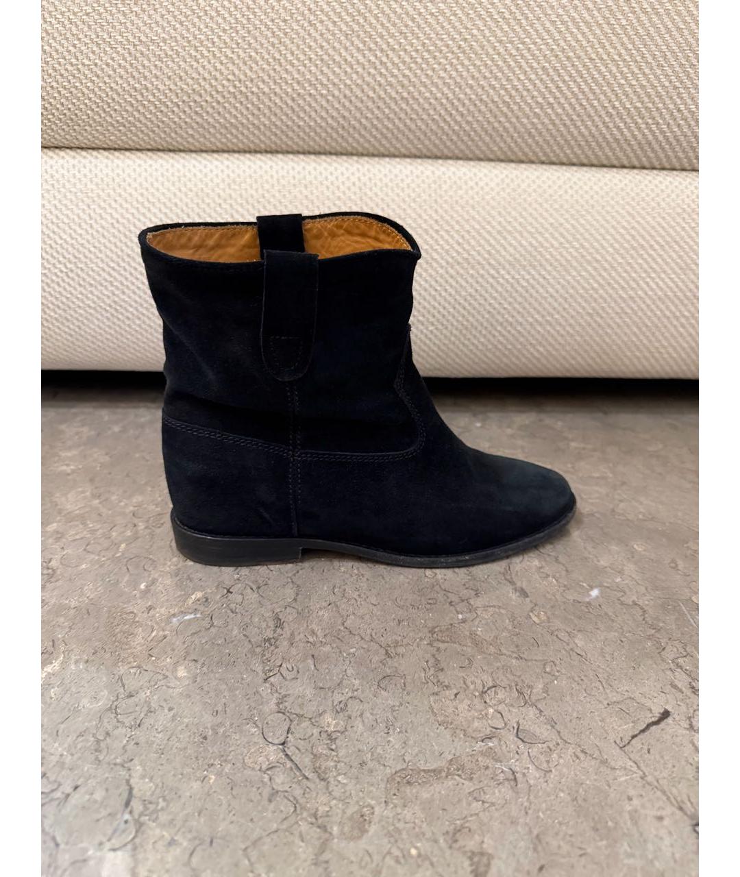 ISABEL MARANT Черные замшевые полусапоги, фото 3