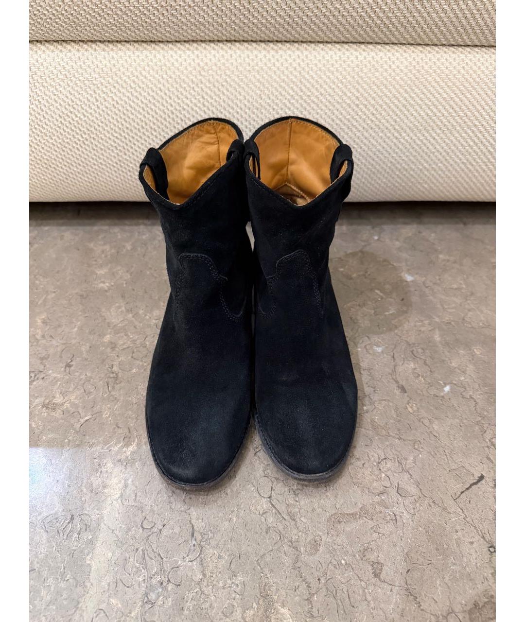 ISABEL MARANT Черные замшевые полусапоги, фото 5