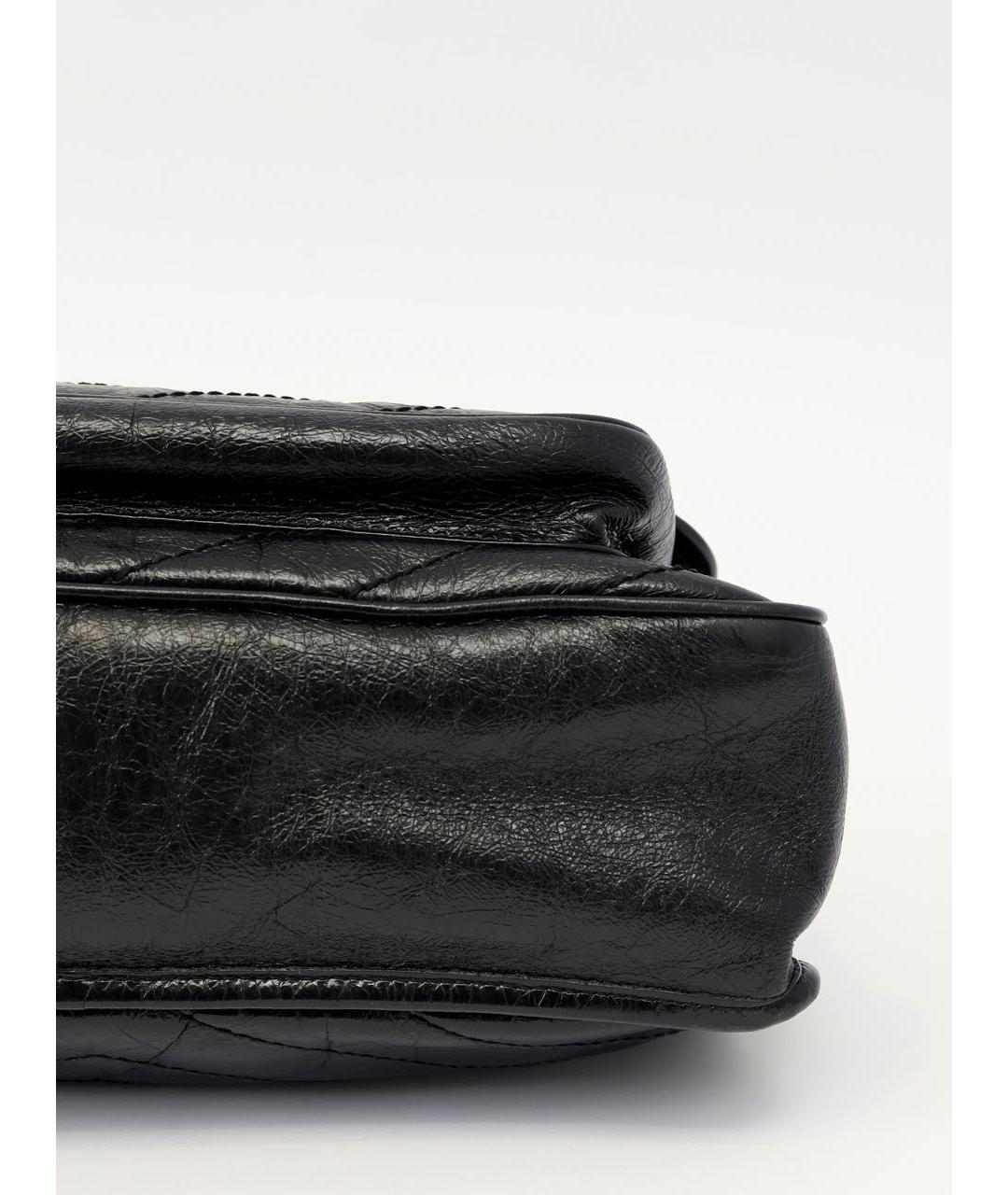 SAINT LAURENT Черная кожаная сумка через плечо, фото 8