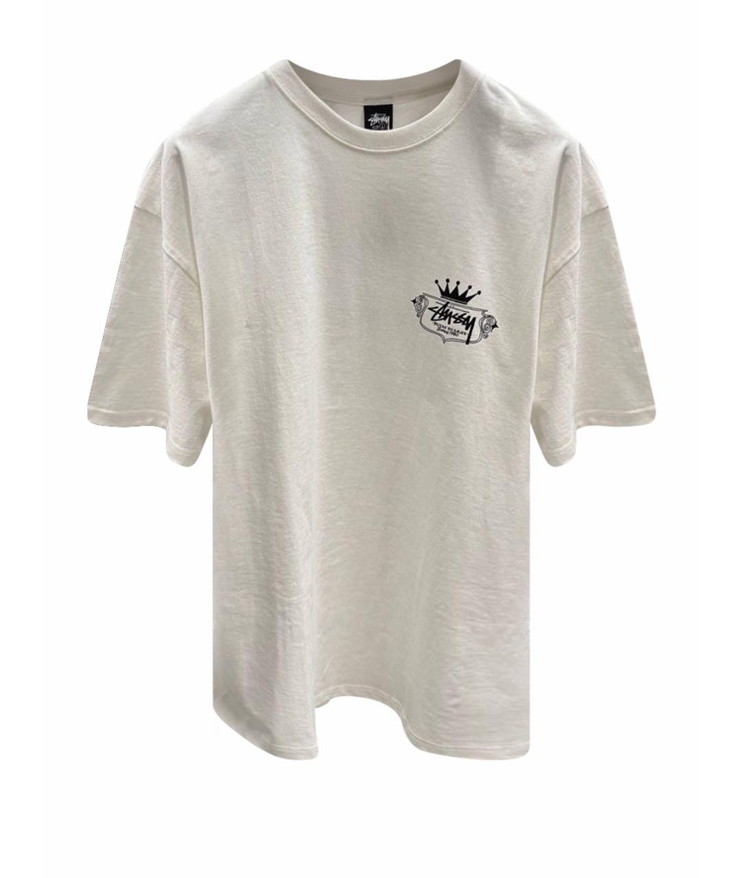 STUSSY Белая хлопковая футболка, фото 1