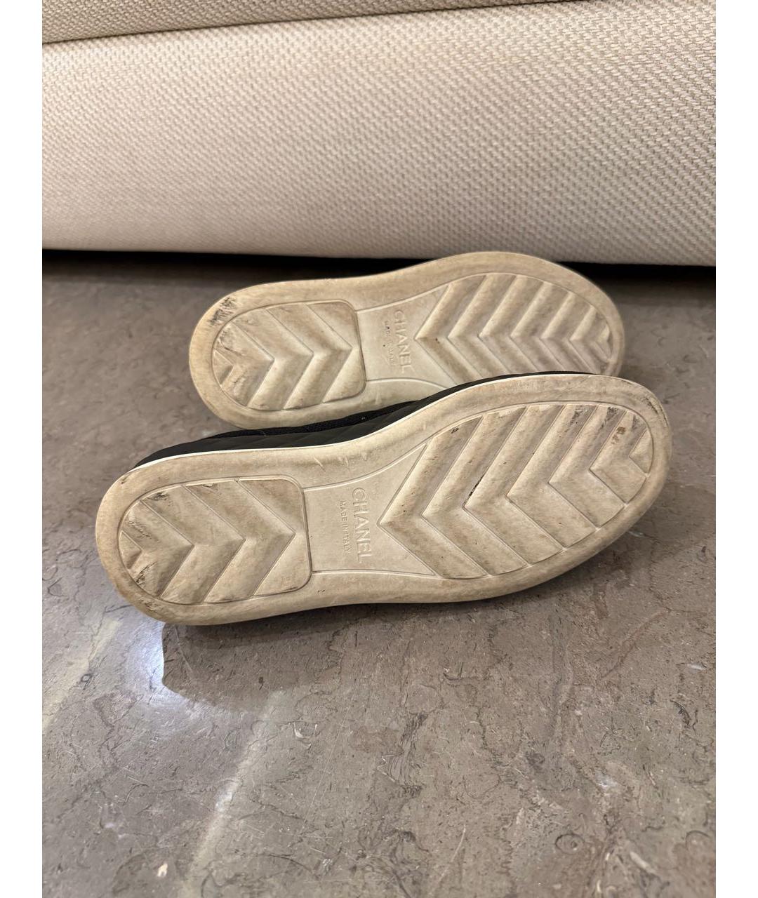 CHANEL Черные текстильные ботинки, фото 8