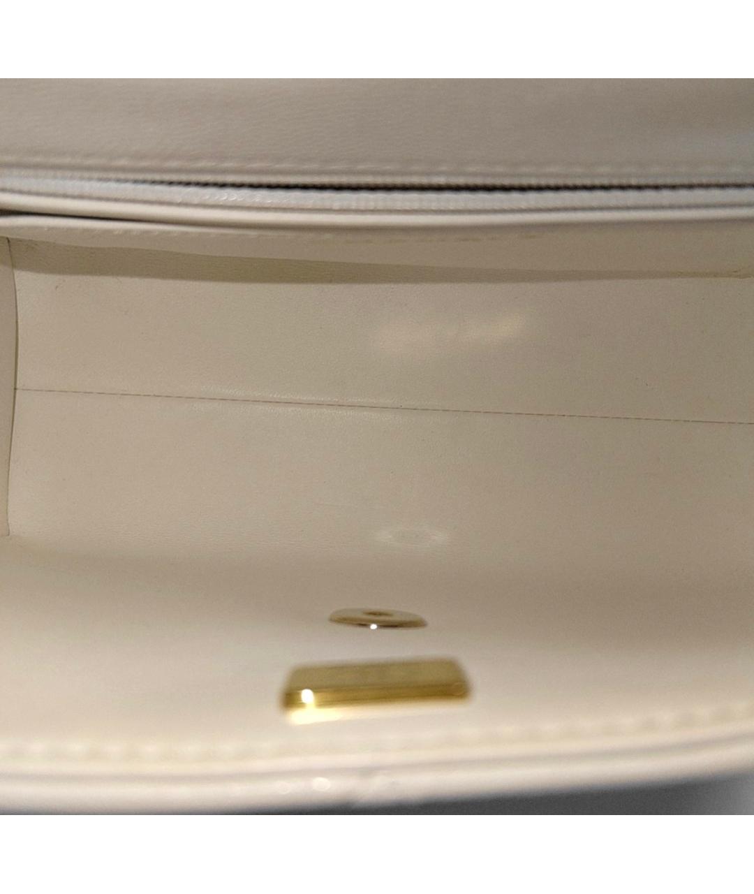 CHANEL Белая кожаная сумка через плечо, фото 7