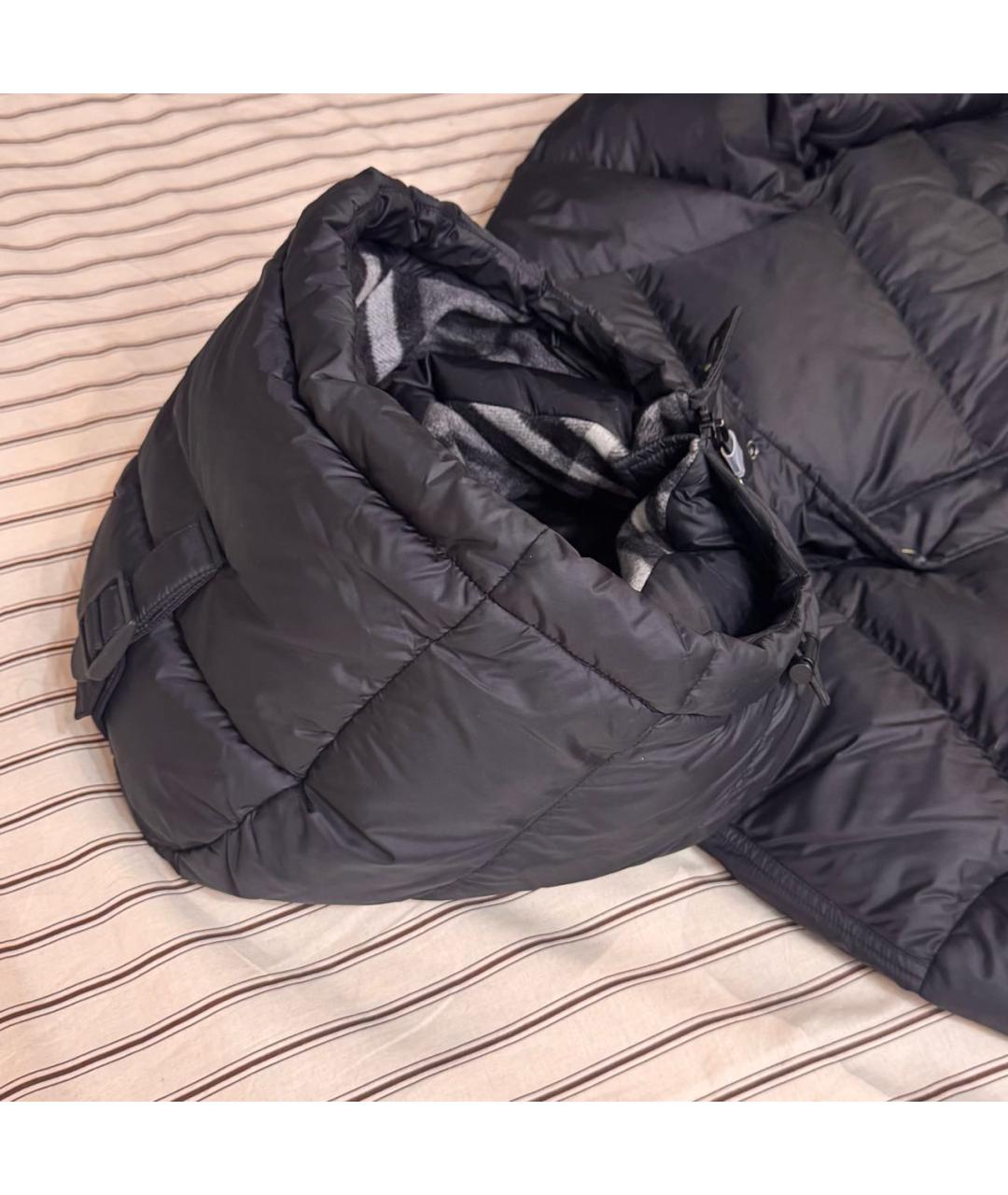 BURBERRY Черный полиамидовый пуховик, фото 8