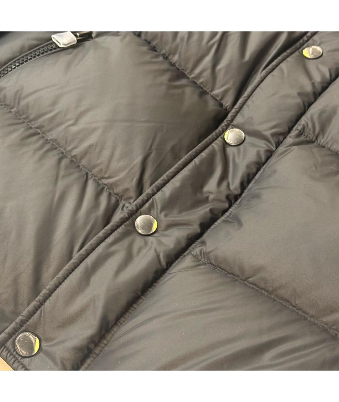 BURBERRY Черный полиамидовый пуховик, фото 4