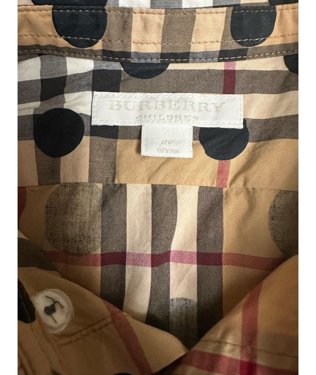 BURBERRY Мульти хлопковая детская рубашка, фото 2