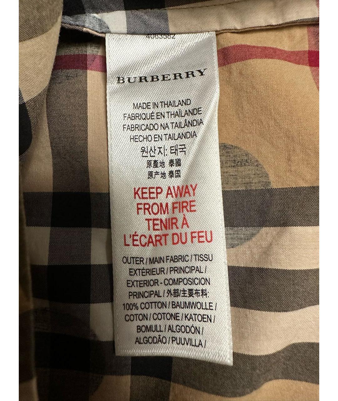 BURBERRY Мульти хлопковая детская рубашка, фото 3