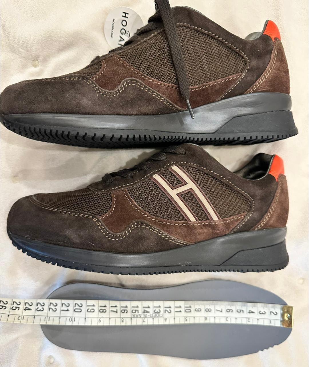 HOGAN Коричневые замшевые кеды, фото 5