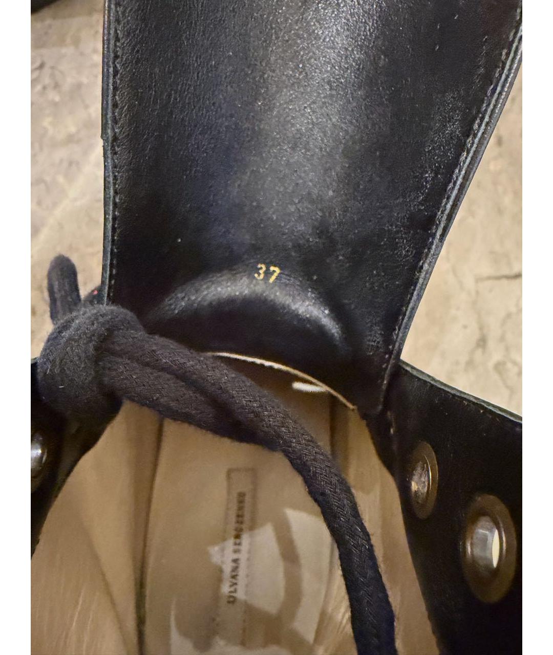 ULYANA SERGEENKO Черные кожаные ботинки, фото 6