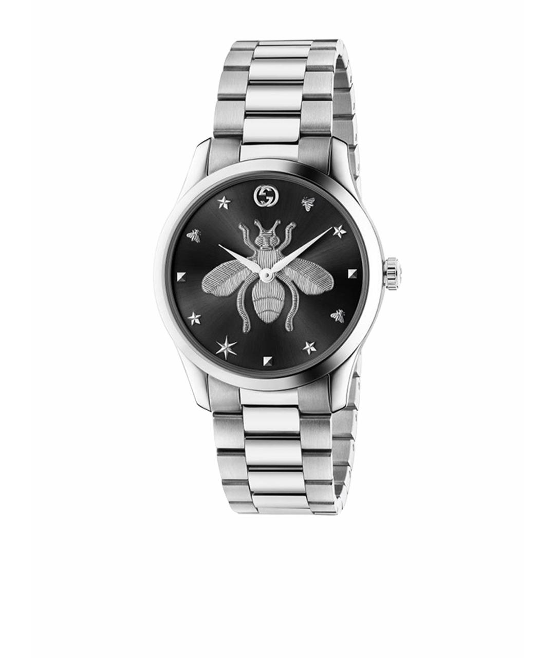 GUCCI Серебряные металлические часы, фото 1