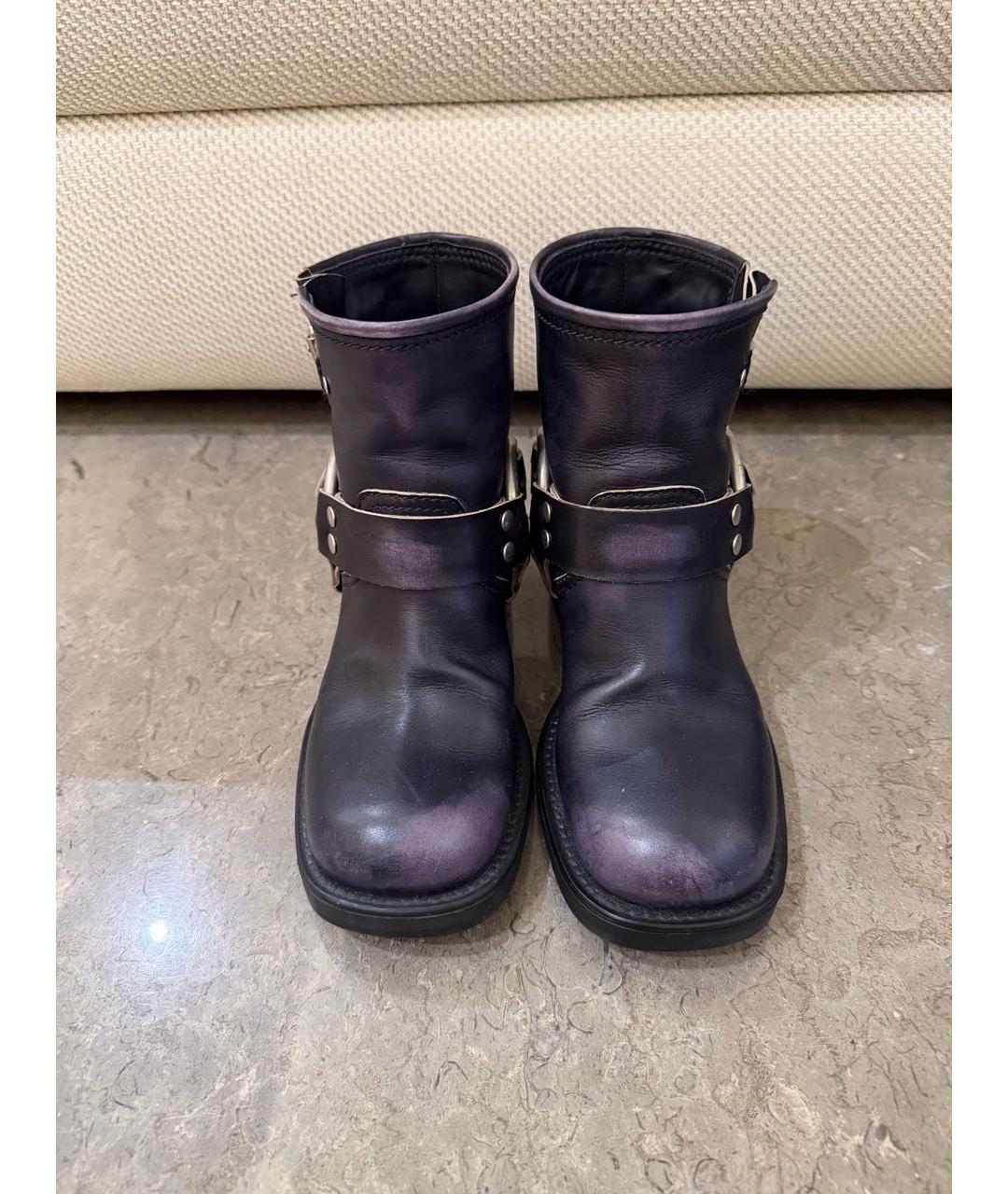 MIU MIU Черные кожаные полусапоги, фото 2