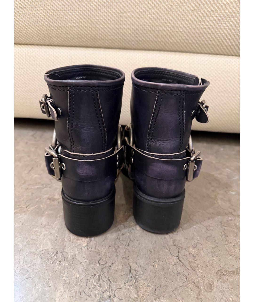 MIU MIU Черные кожаные полусапоги, фото 5