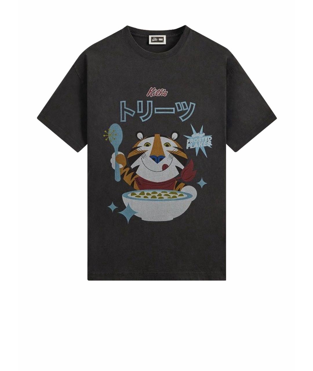 KITH Черная хлопковая футболка, фото 1