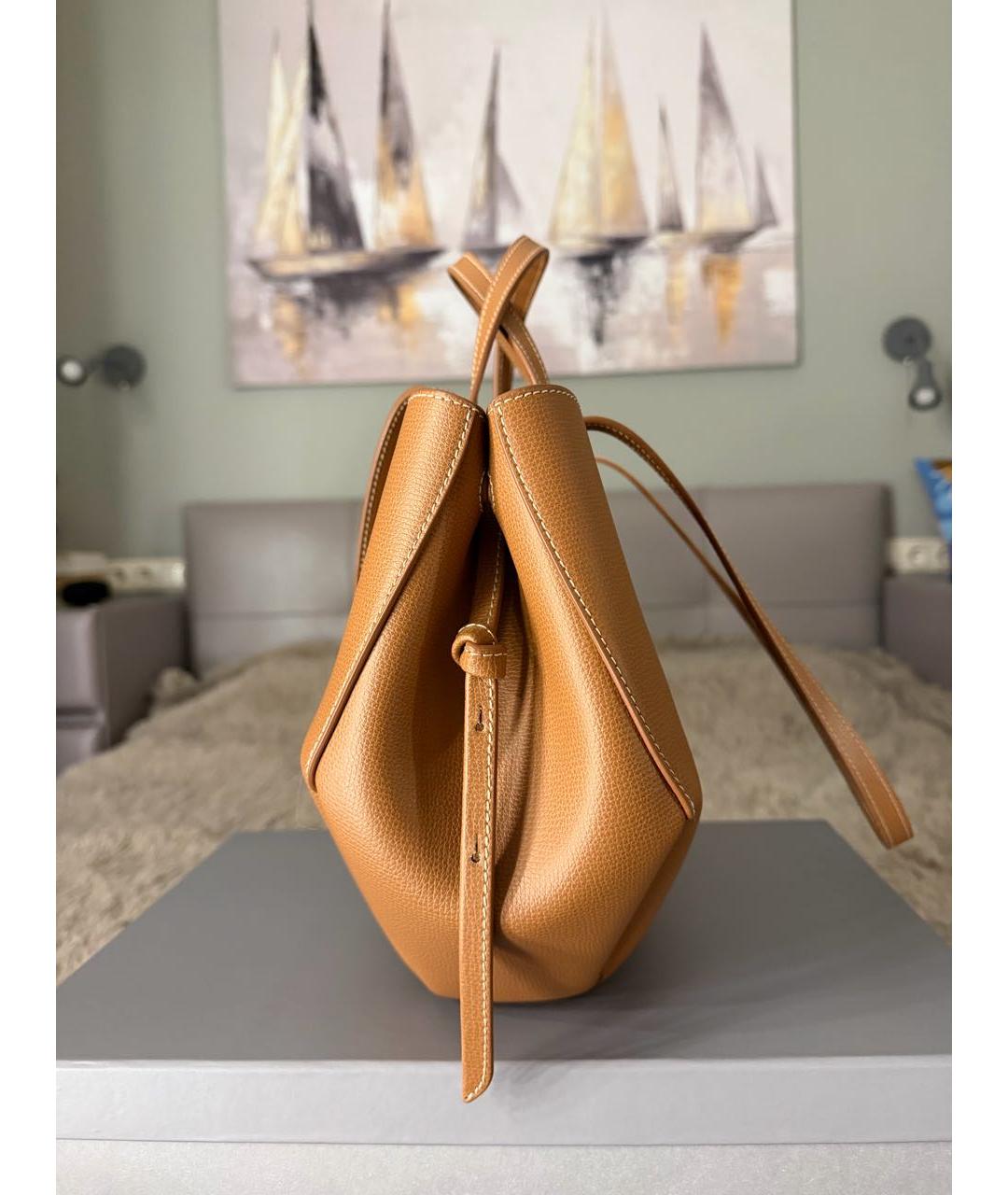 POLENE Коричневая кожаная сумка через плечо, фото 8