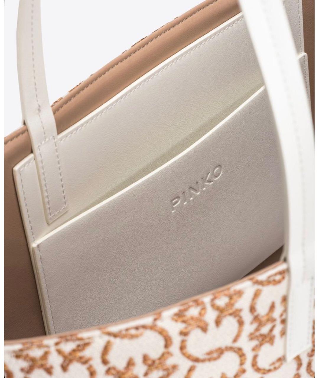 PINKO Бежевая сумка тоут, фото 3