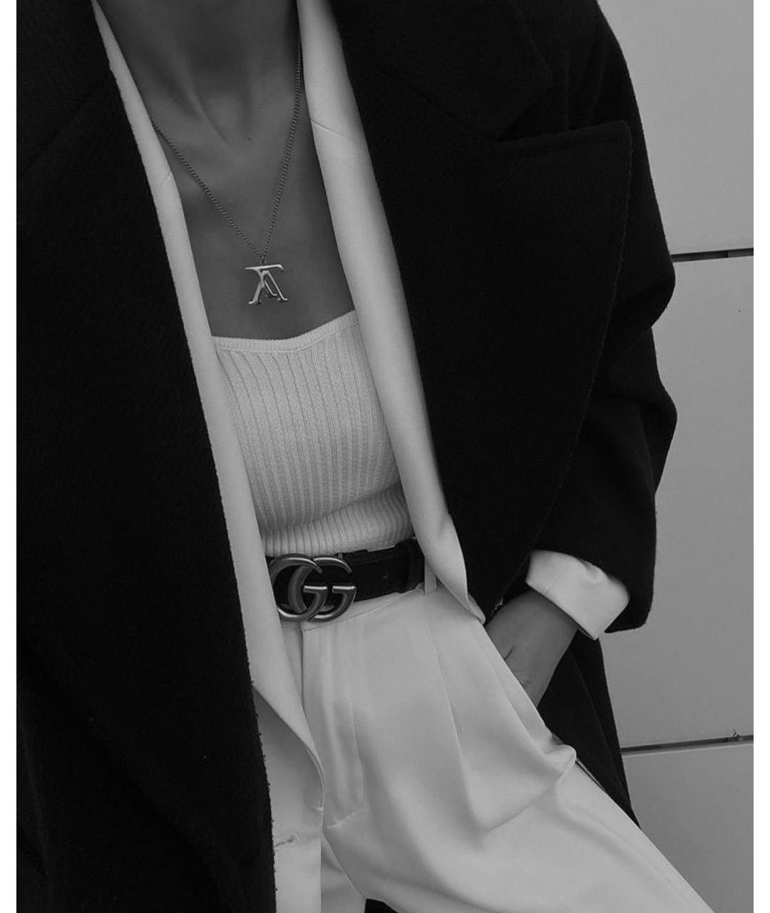 GUCCI Черный кожаный ремень, фото 5