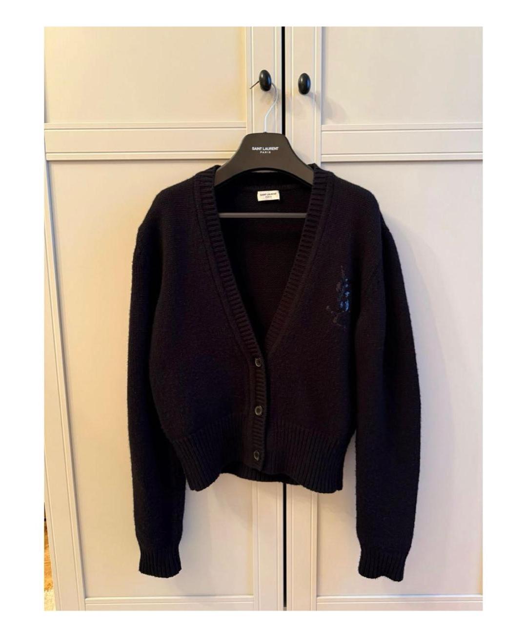 SAINT LAURENT Черный шерстяной джемпер / свитер, фото 7