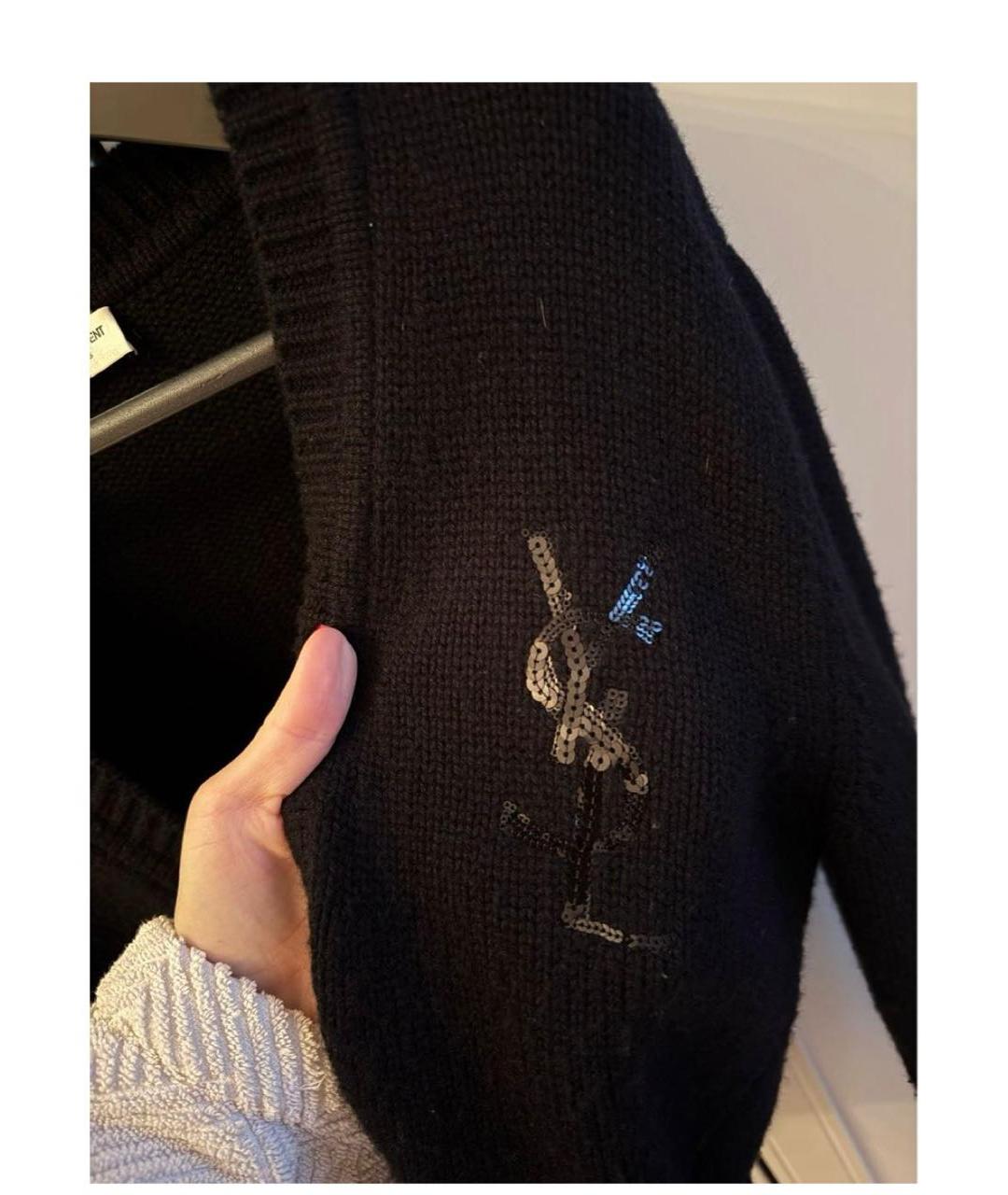 SAINT LAURENT Черный шерстяной джемпер / свитер, фото 2