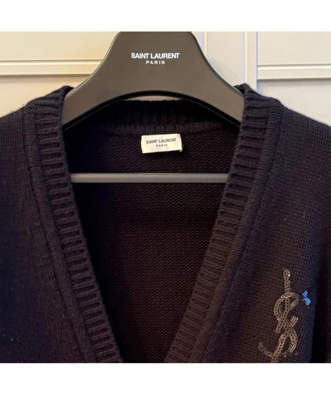 SAINT LAURENT Черный шерстяной джемпер / свитер, фото 5