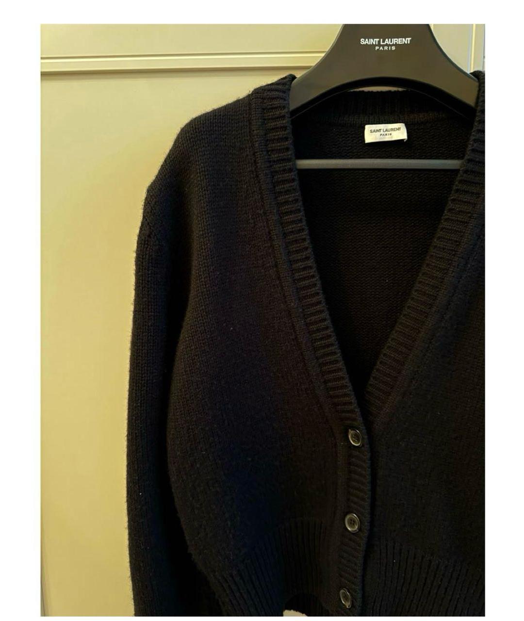 SAINT LAURENT Черный шерстяной джемпер / свитер, фото 6